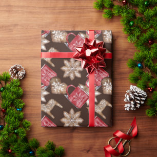Snowflake Abstract Christmas Xmas Holiday Wrapping Paper