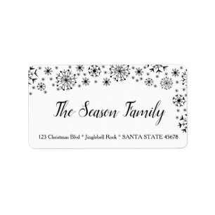 Snowflake address Label