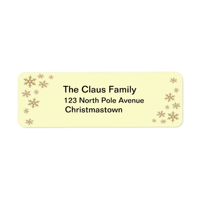 Snowflake Address Labels (Front)