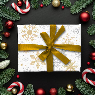 Snowflake and circle Christmas Wrapping Paper