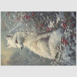Snowflake Arctic Fox Tissue Paper