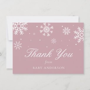 Snowflake Baby It's Cold Outside Thank You Card