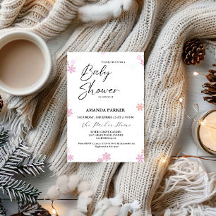 Snowflake Baby  Winter Baby Shower Invitation