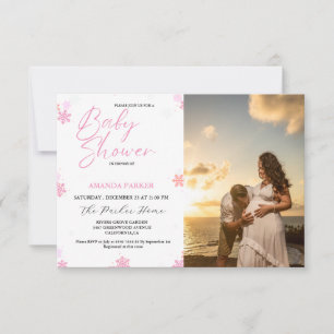 Snowflake Baby  Winter Baby Shower Invitation