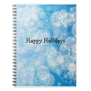 Snowflake background classic notebook