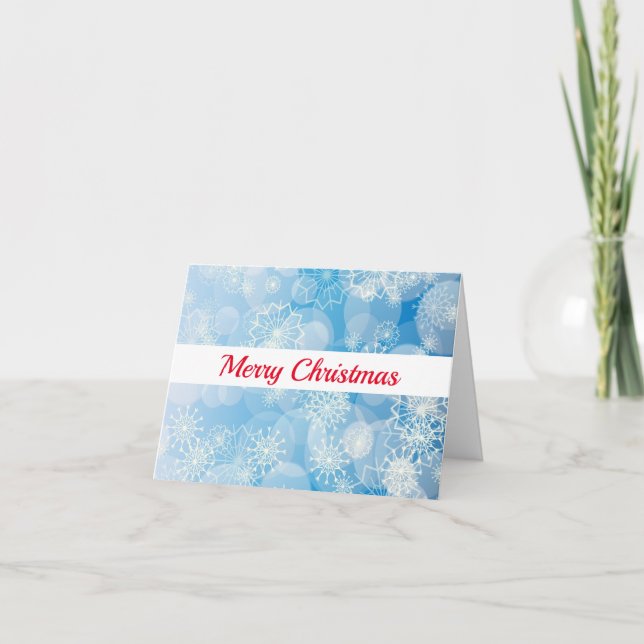 Snowflake background holiday card (Front)