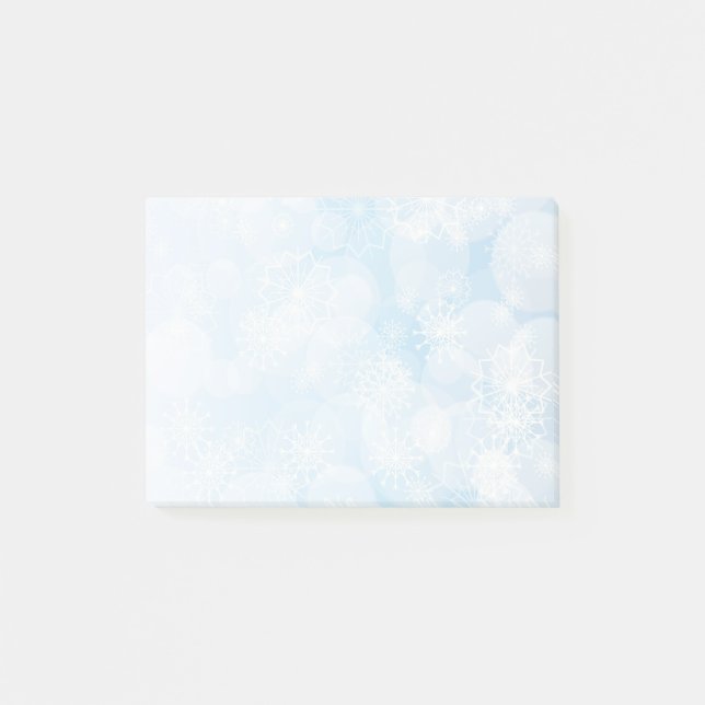 Snowflake background post-it notes (Front)