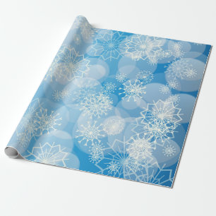 Snowflake background  wrapping paper