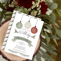 Snowflake Baubles Holly Terracotta Sage Wedding