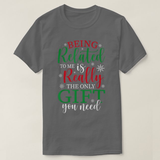 Snowflake Being Related Christmas Tree Novelty  T-Shirt (Design Front)