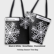 Snowflake Black & White Company Name Website