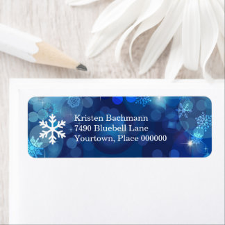 Snowflake Blue Bokeh Winter