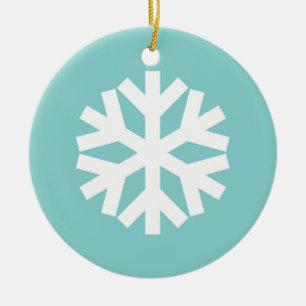 Snowflake blue ceramic tree decoration
