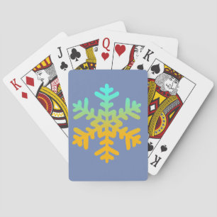 Snowflake Blue Classic Playing Cards