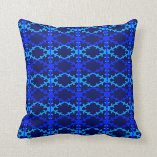 snowflake blue cushion