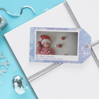 Snowflake Blue Festive Baby Tag