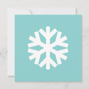 Snowflake blue holiday card