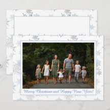 Snowflake Blue Silver Grey Winter Wonderland Photo