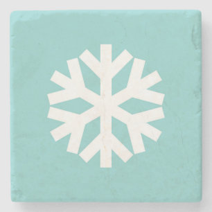 Snowflake blue stone coaster