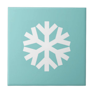 Snowflake blue tile