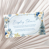 Snowflake Blue Winter Baby Shower Display Shower