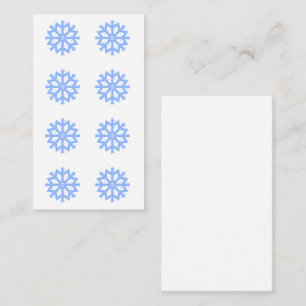 Snowflake Blue Winter Magic Pattern Enclosure Card