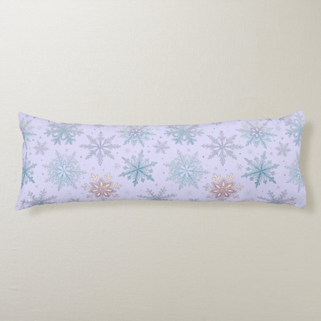 “Snowflake Body Pillow" Cushion (Front)