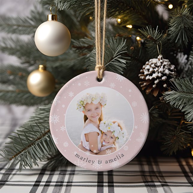 Snowflake Border | Photo Ceramic Tree Decoration (Creator Uploaded)