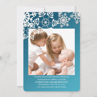 Snowflake Border Photo Holiday Card