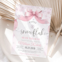 Snowflake Bow baby shower