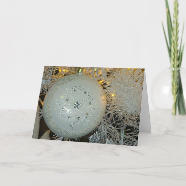 Snowflake Bulb Christmas Card (Front)