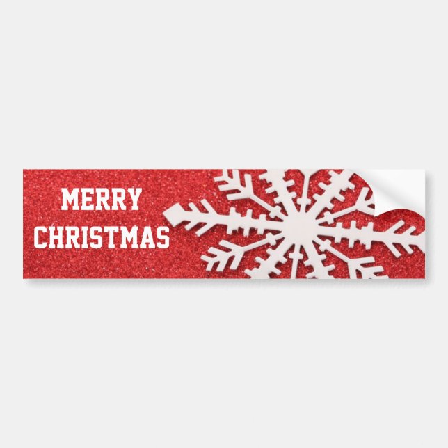 Snowflake Bumper Sticker (Front)