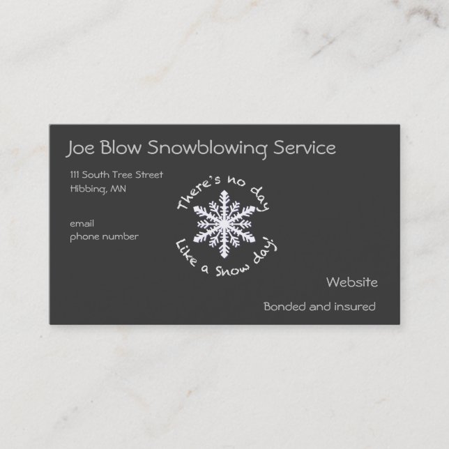 Snowflake Business Card (Front)