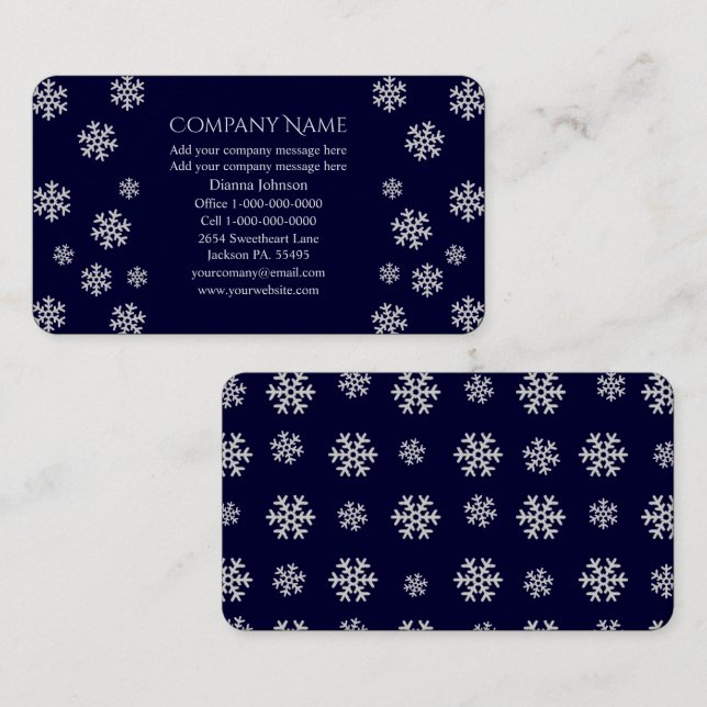 Snowflake Business Cards (Front/Back)