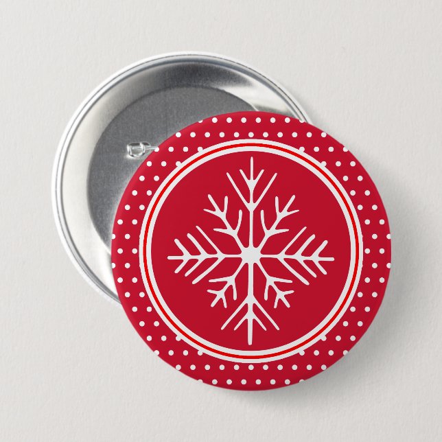 Snowflake Button (Front & Back)