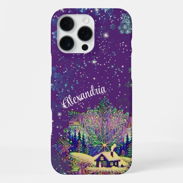 Snowflake Cabin iPhone Case (Back)