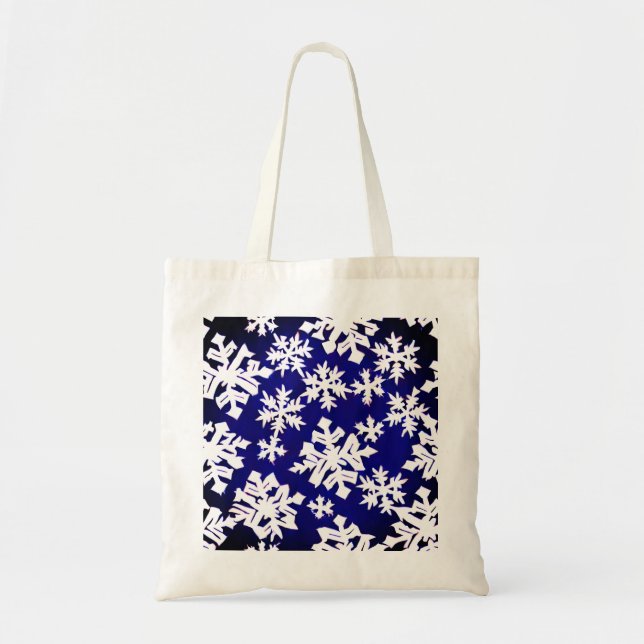 Snowflake Canvas Tote Bag (Front)