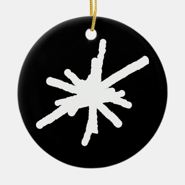 Snowflake Ceramic Tree Decoration (Front)