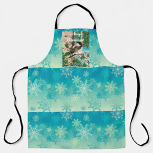 Snowflake Chickadee Apron