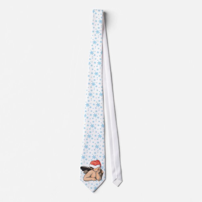 Snowflake Christmas Cherub Tie (Front)