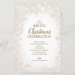 Snowflake Christmas Holiday Budget Invitations