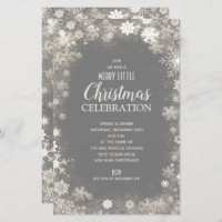 Snowflake Christmas Holiday Budget Invitations