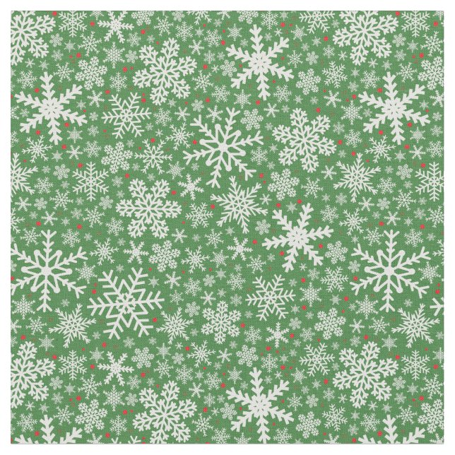 Snowflake Christmas | Holiday Fabric (Close Up)