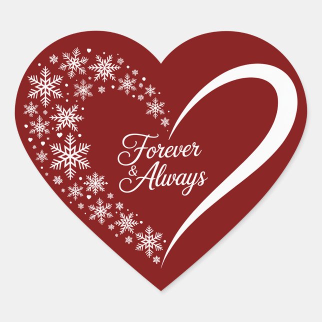 Snowflake Christmas Holiday Snow Flake Heart  Sticker (Front)
