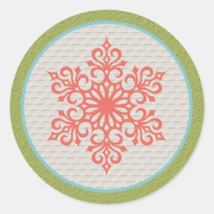 Snowflake Christmas Invitations Envelope Seals