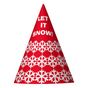 Snowflake Christmas - Let it snow! Party Hat