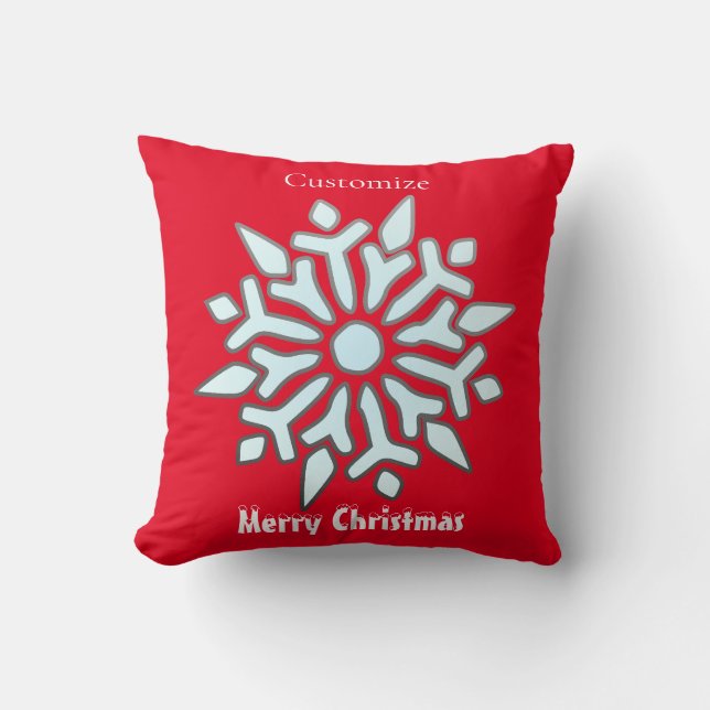 Snowflake Christmas Ornament Thunder_Cove  Cushion (Front)