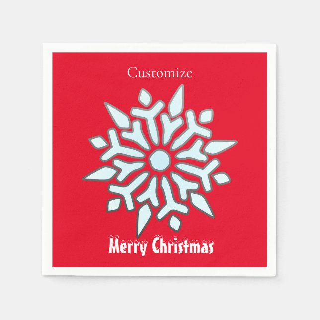 Snowflake Christmas Ornament Thunder_Cove  Napkin (Front)