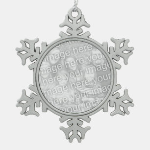 Snowflake Christmas ornament with your photo image