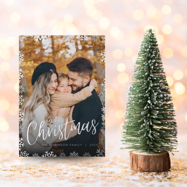 Snowflake Christmas Photo Card (Creator Uploaded)